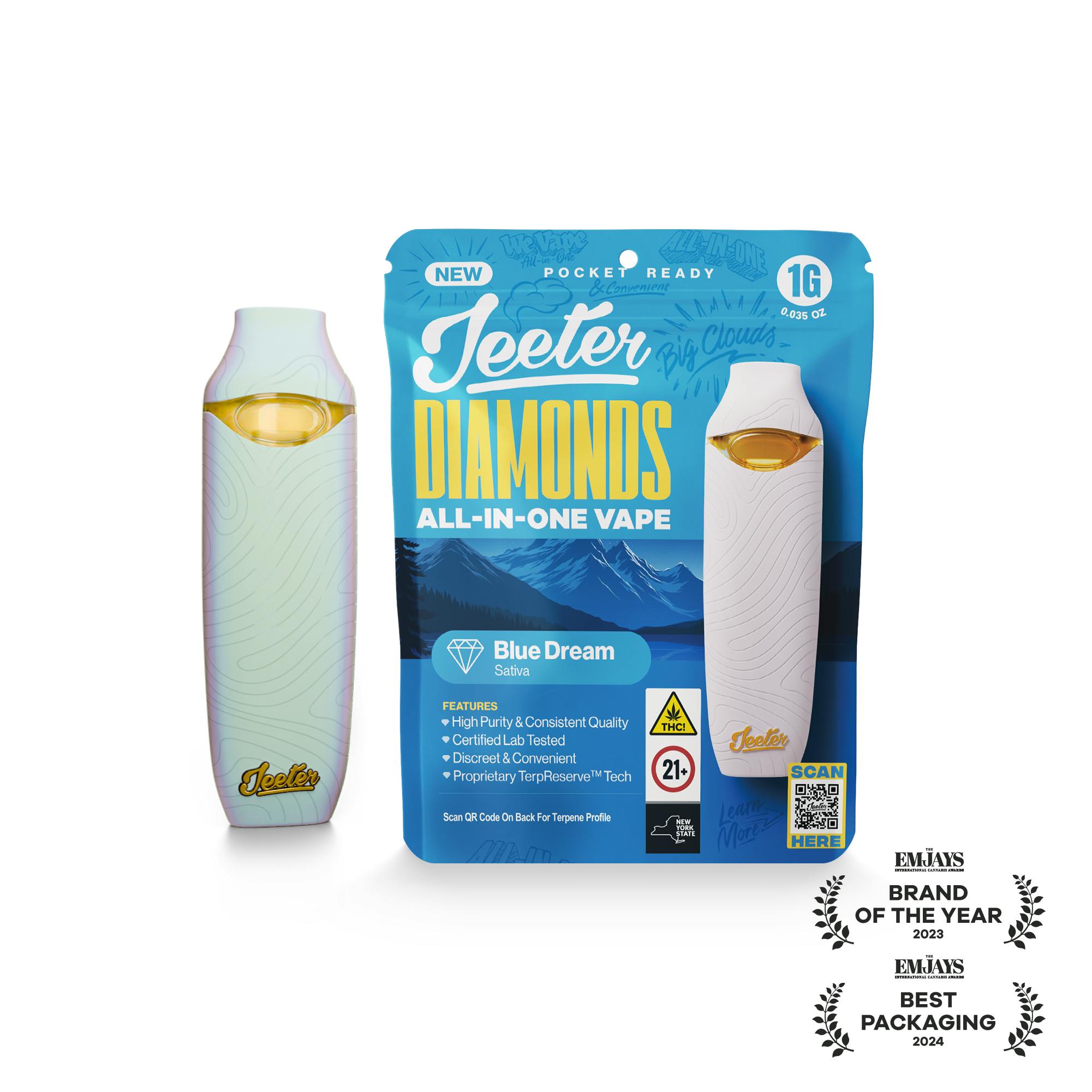 The Flowery NY | Blue Dream Liquid Diamond Vape