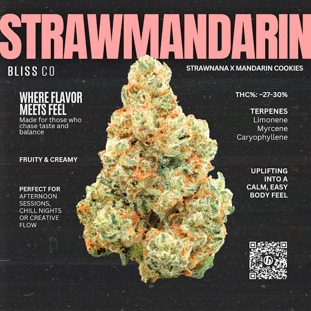 Blissco Bliss Co Pre-Roll Strawmandarin Split .7g (sativa hybrid, singles)