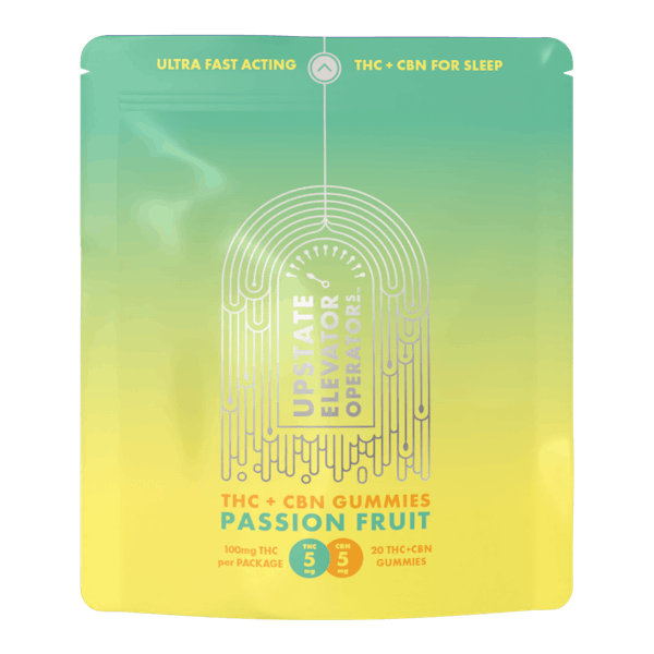 Passionfruit 1:1 (THC:CBN) - 20pk Live Rosin Gummies - Upstate Elevator Co.