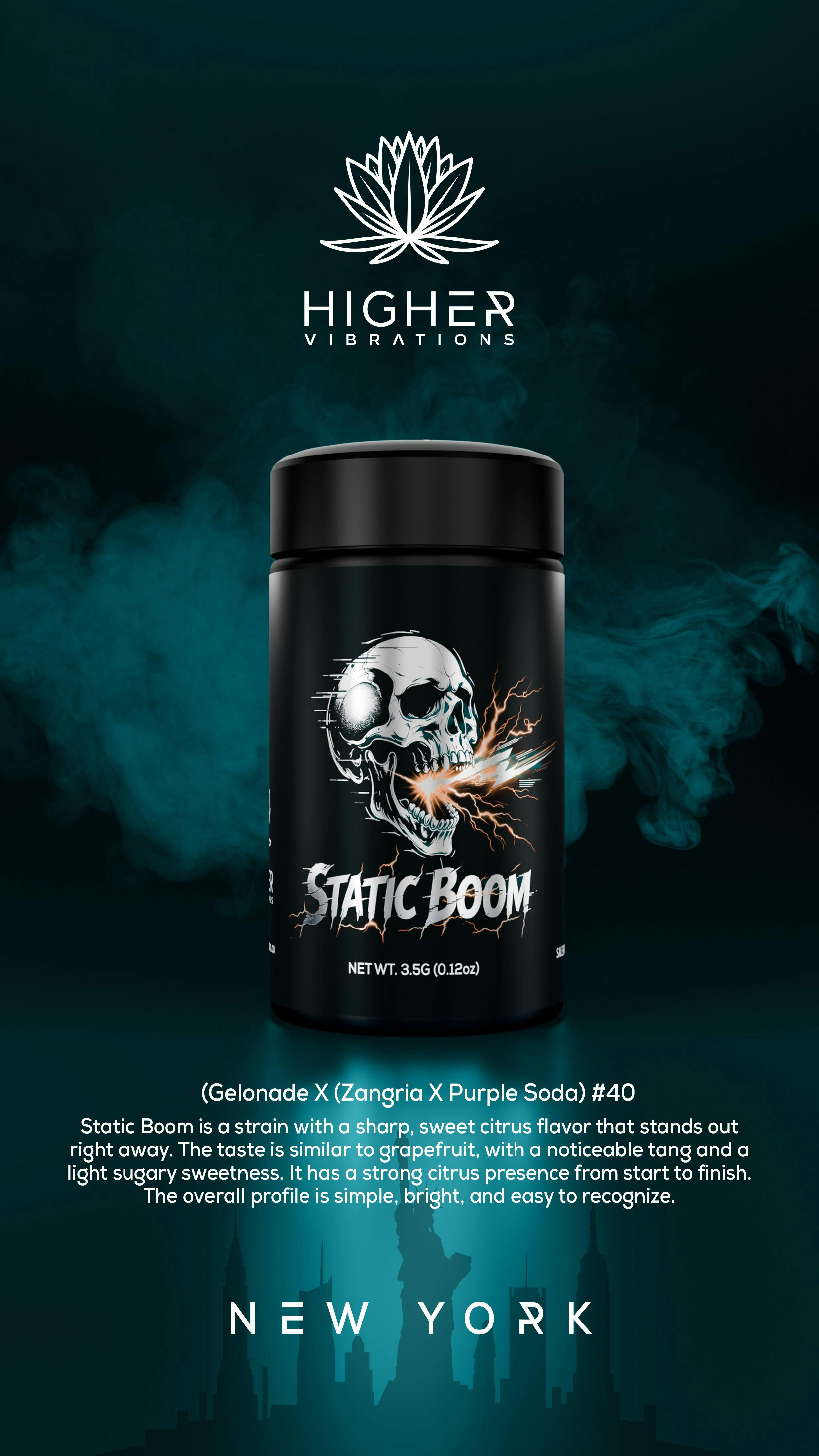 Higher Vibration Static Boom 3.5g Premium Flower