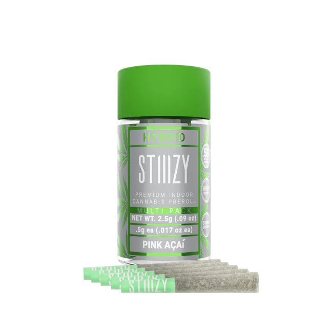 STIIIZY Pink Acai 40's Infused Pre-Roll 0.5g 5-pack | 2.5g