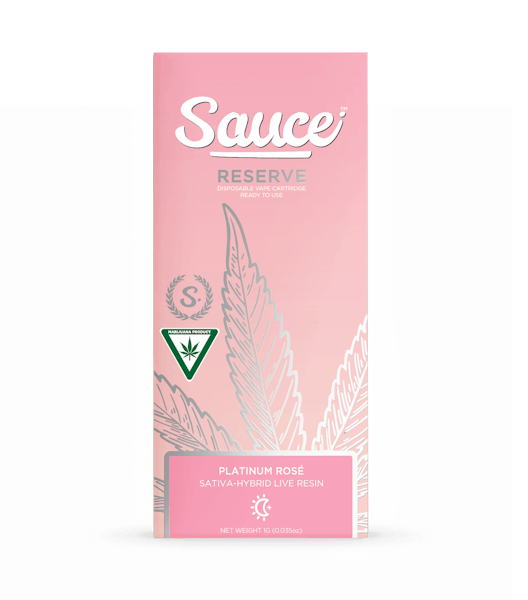 Sauce | Platinum Rose Disposable/Rechargeable All-in-one Live Resin Cartridge | 1g