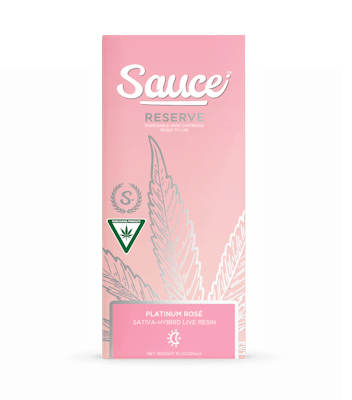Product: Sauce | Platinum Rose Disposable/Rechargeable All-in-one Live Resin Cartridge | 1g
