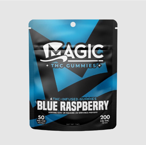 Blue Raspberry | 50mg x 4pk | Magic Cannabis