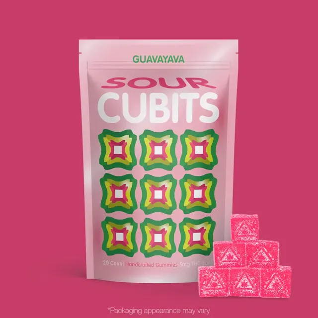 Cubits Sour Gummies Guavayava 20pk/100mg (hybrid, 2.8g)