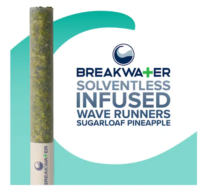 Breakwater Infused Pre-Roll Wave Runners x Sugarloaf Pineapple 1g (hybrid)
