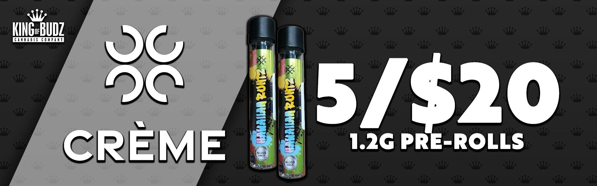 Creme Cultivation 1.2g Prerolls 5 For $20