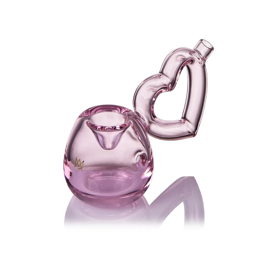 Love Handle Heart Pipe Pink | Cannabis Accessory, Recreational