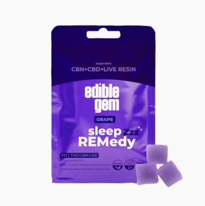 Edible Gem - Grape 1:1:1 THC/CBN/CBD - 200mg Live Resin Gummy