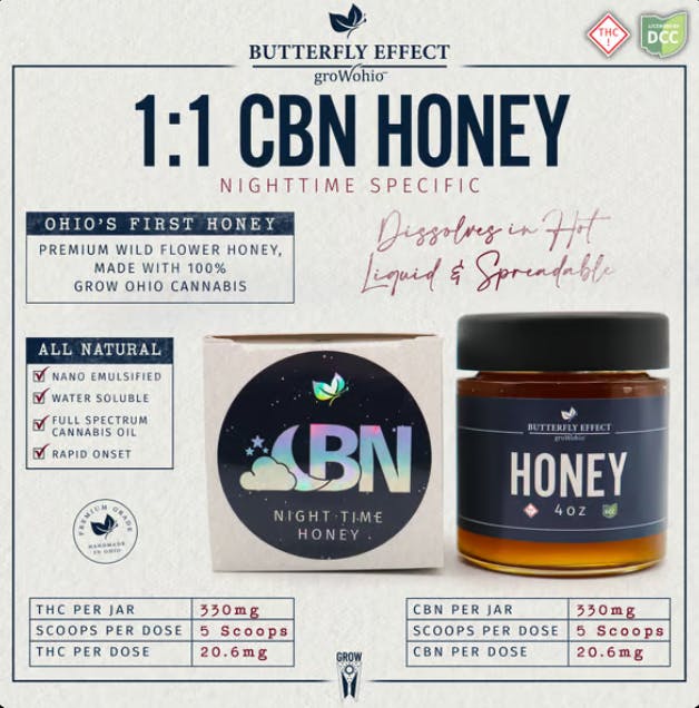Infused CBN 1:1 Honey - 330mg | Insa OH - Willoughby Hills