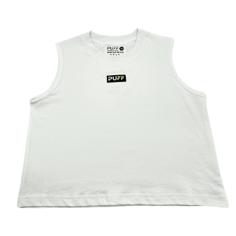 White Crop Top Tank Top - S