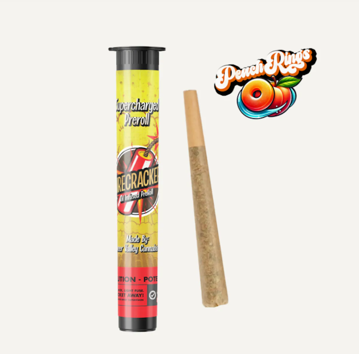 Firecracker Peach Rings Infused Preroll 1g Pre-rolls | Firecracker