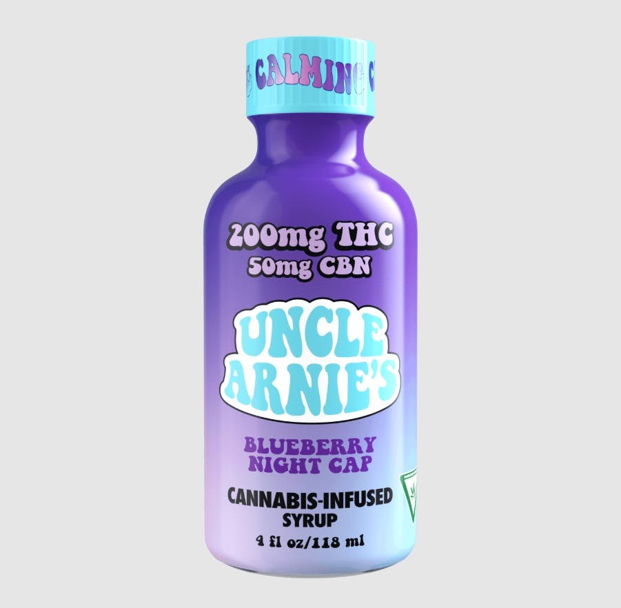 Product: Uncle Arnie's | Blueberry Night Cap Syrup 4:1 THC:CBN | 200mg:50mg