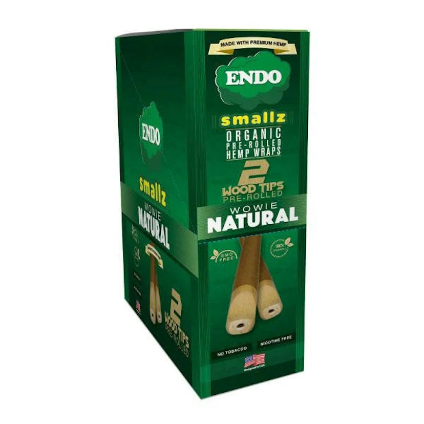 Endo Smallz Pre-Rolled Wraps w/ Wood Tips 2pk