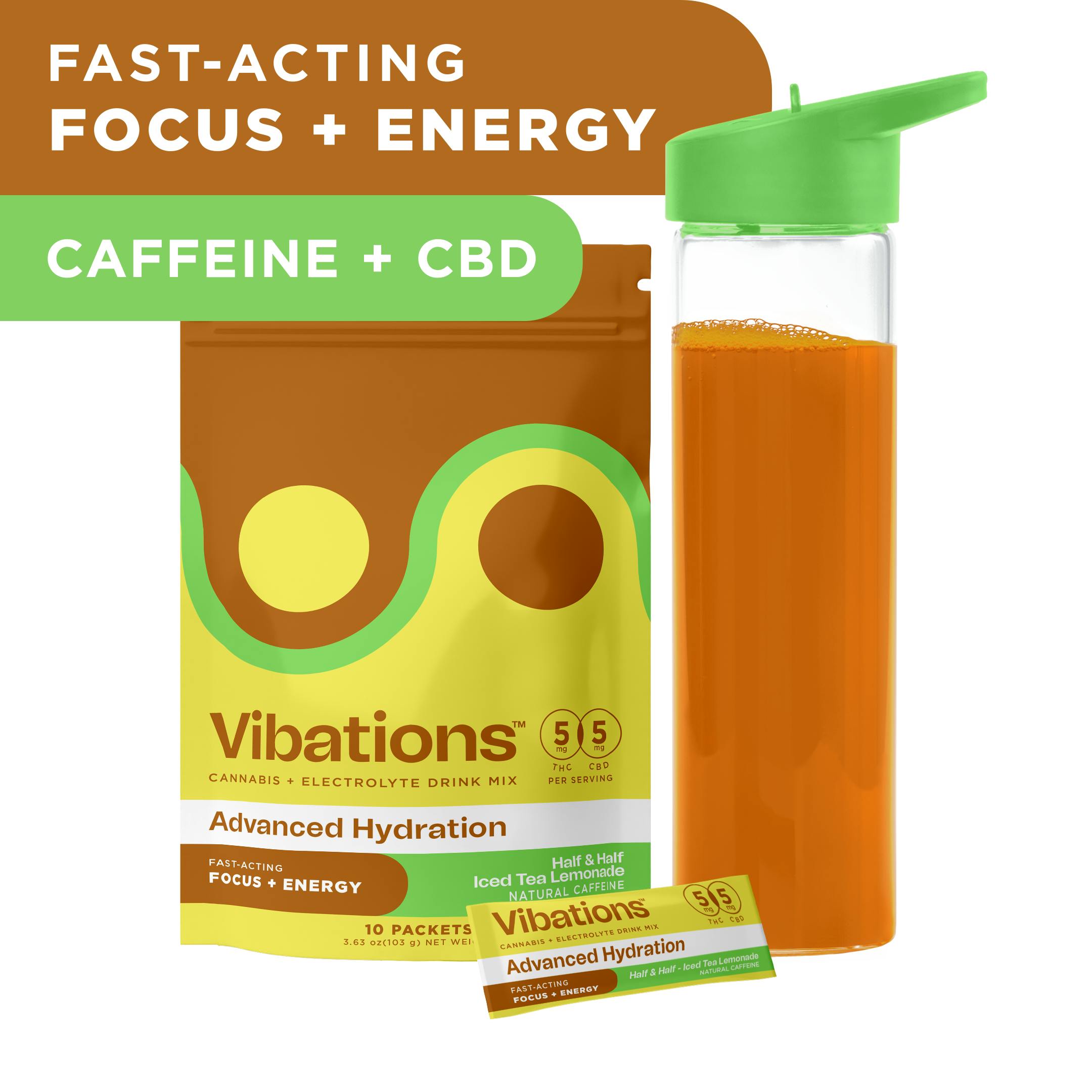 Iced Tea Lemonade 10pk (50mg THC/50mg CBG) Drink Mix • Capeway Cannabis