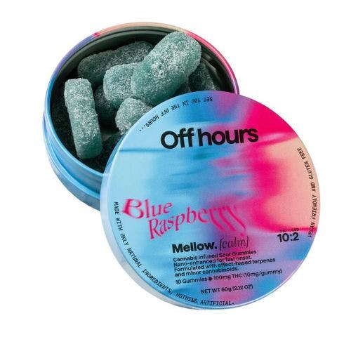 Off Hours | Mellow (Blue Raspberry) | Gummies 10 Pack | 100mg