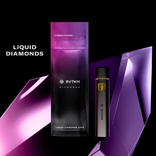 RYTHM Durban Poison Liquid Diamonds Vape | Sativa | 1g - Star Buds Cannabis  Dispensaries Cannabis Dispensary in NY, MD, MS, IL, OK