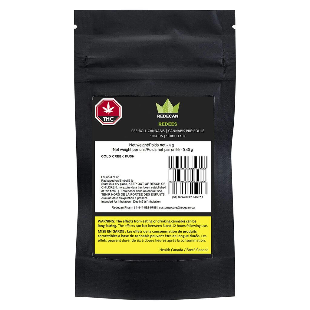 Redees cold creek kush pre-roll 10-pack | 4g