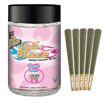 Bubble Gum Liquid Diamond Pre-Roll 5-Pack | 3.5g - PRE_ROLLS by Cali-Blaze at King of Budz