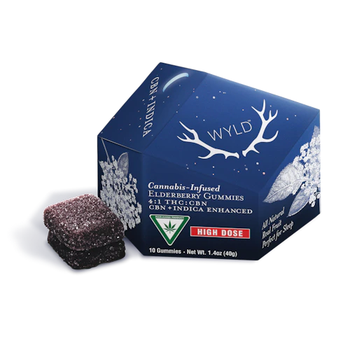 200mg | Elderberry 4:1 CBN Indica Enhanced Gummies