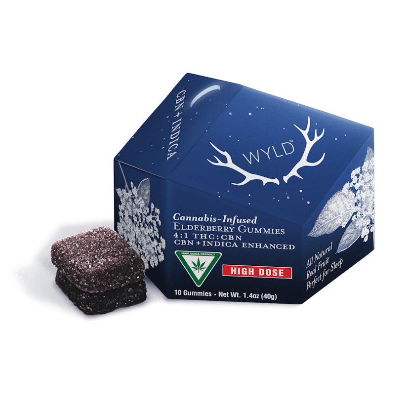 200mg | Elderberry 4:1 CBN Indica Enhanced Gummies