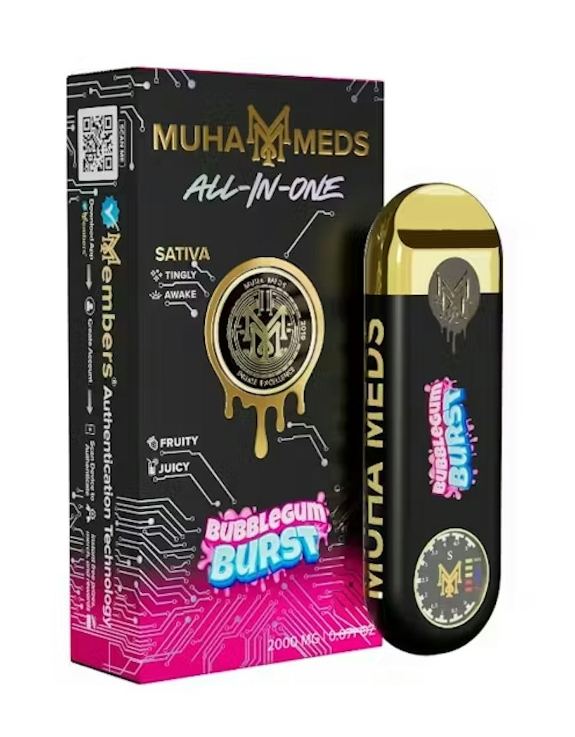 Muha Meds | 2G Disposable Vape | Bubble Gum Burst