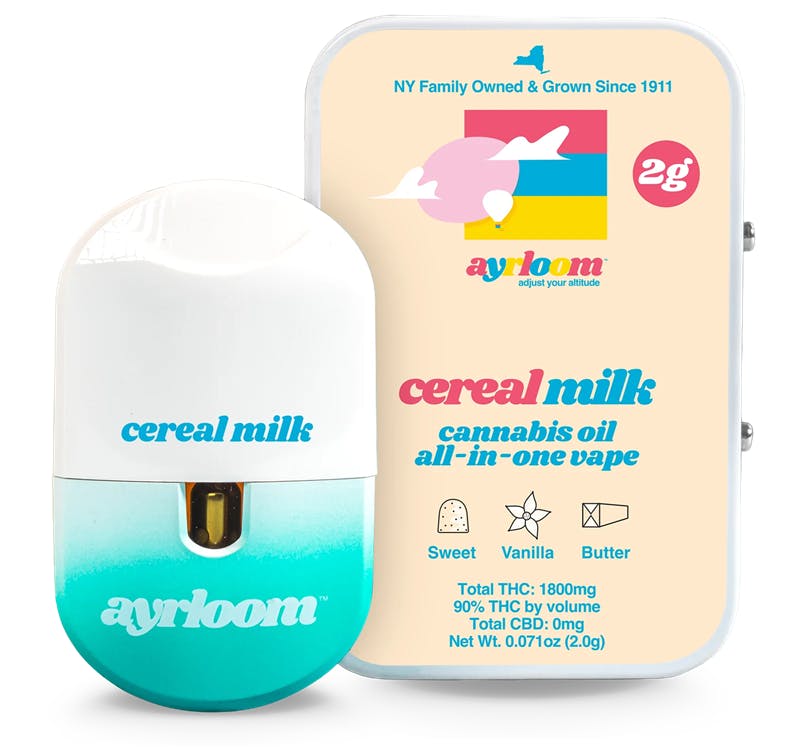 milk vape disposable ayrloom Ayrloom | Cereal | 2G AIO Resistance:0.6Ω Dual Mesh Black Dragon Ice Vape Flavor Ban California: Complete