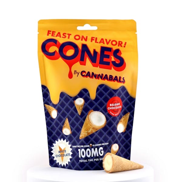 Cannabals - Belgian White Chocolate Cones - 100MG