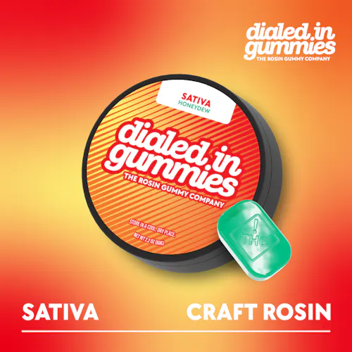 100mg – Honeydew – Rosin Gummies (10pk)-active