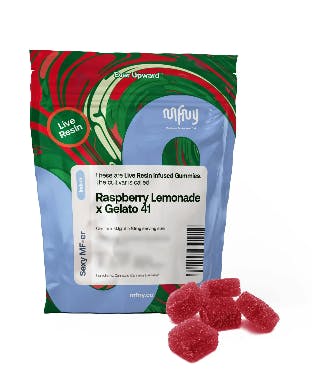 Raspberry Lemonade x Gelato 41 | Live Resin Gummies | 10 Pack | Indica | MFNY