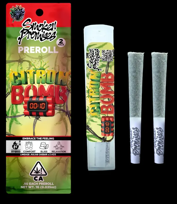 Smoken Promises Preroll 2pk - Citron Bomb 1g at Harborside (Oakland)