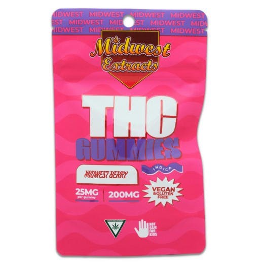 Product: MIDWEST EXTRACTS | MIDWEST BERRY GUMMIES - 8PK | 200MG