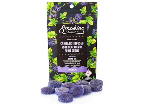 Smokiez | Sour Blackberry Gummies 10pk | 100mg | Indica-active