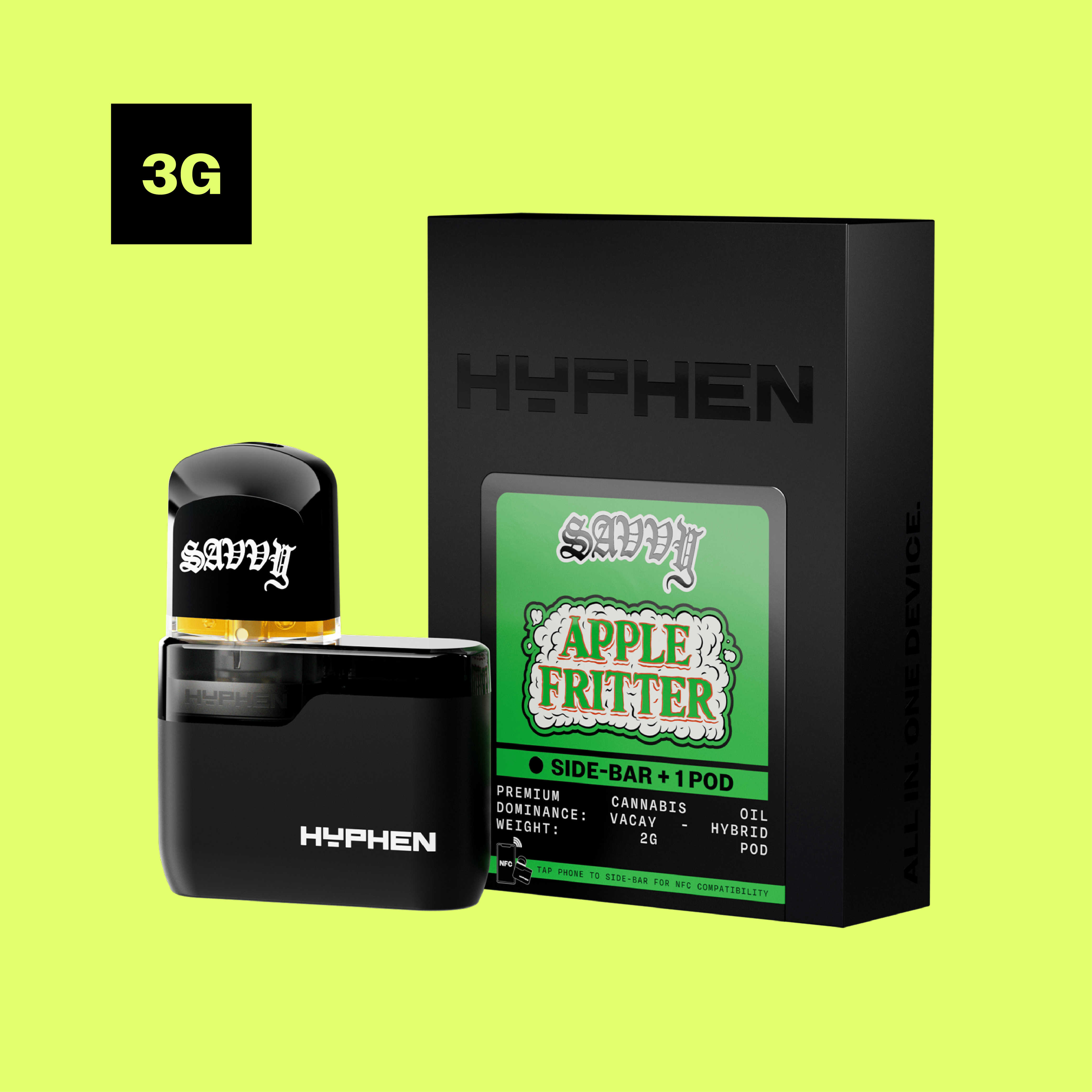 Product HYPHEN Apple Fritter 3g All-In-One