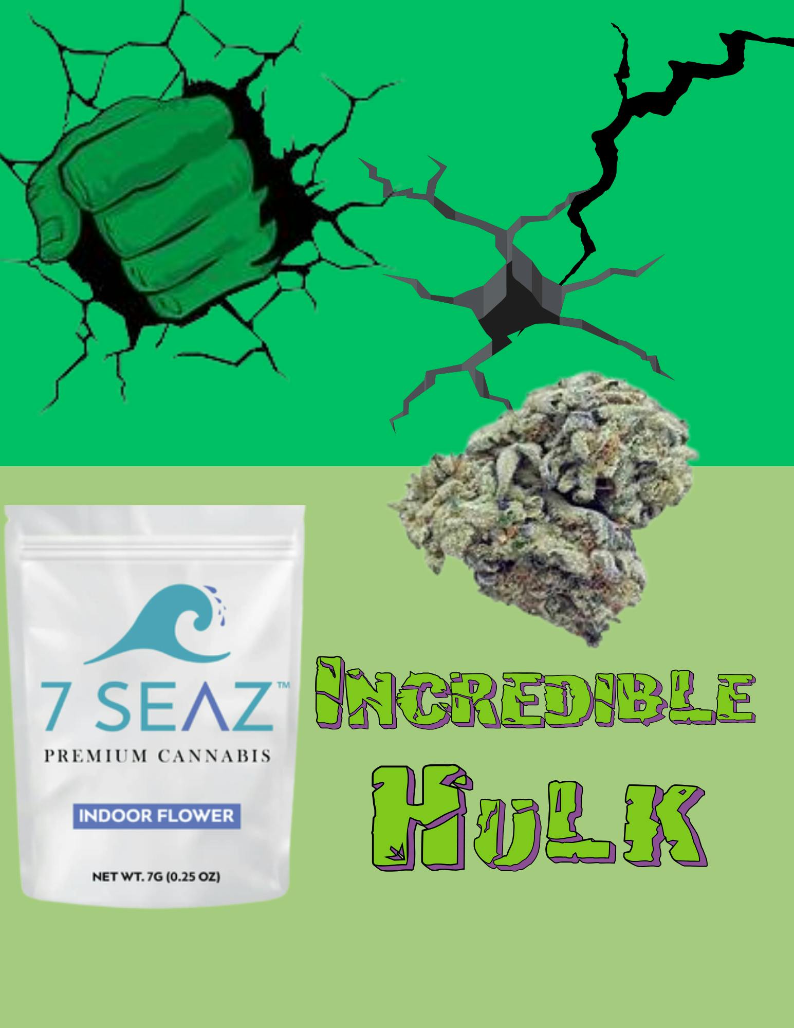 7 SEAZ 7 Seaz | Indoor Flower | 7g | Incredible Hulk