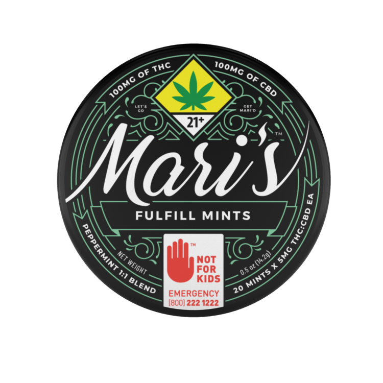 Mari's Mints: CBD 1:1 Fulfill Peppermint - 20pk 200mg