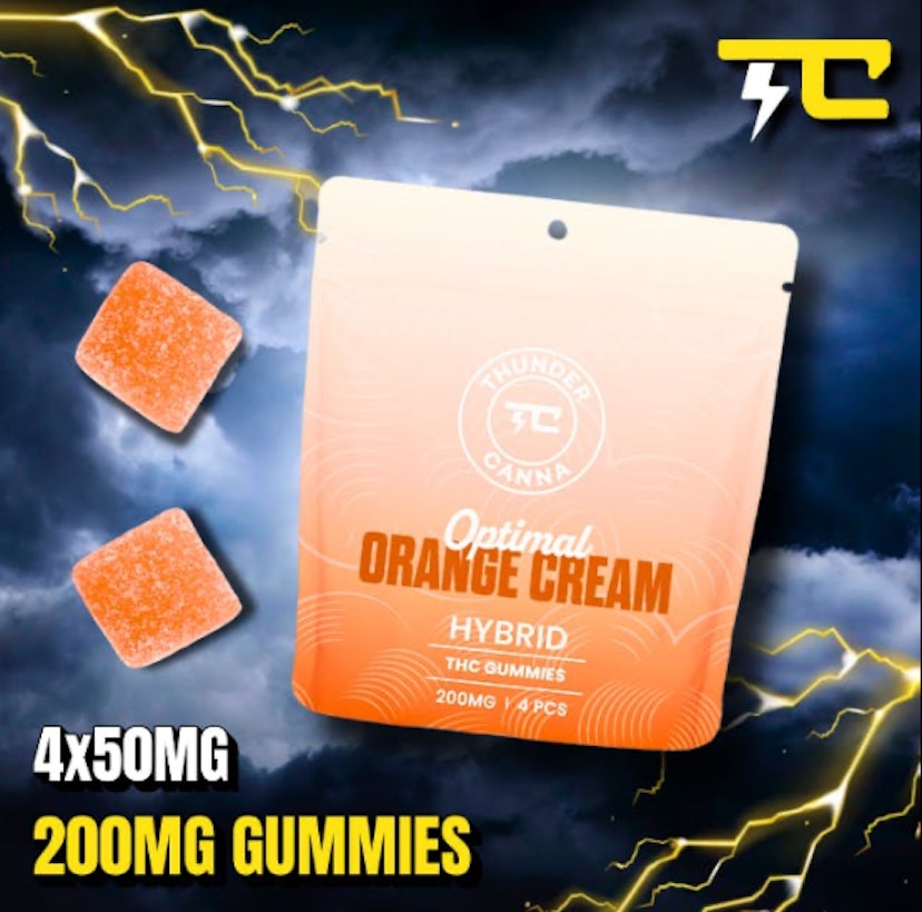Thunder Canna | 200mg Gummies 4pk | Orange