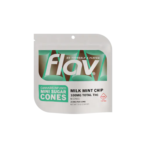 Mini Cones – Milk Mint Chip – 100mg-active