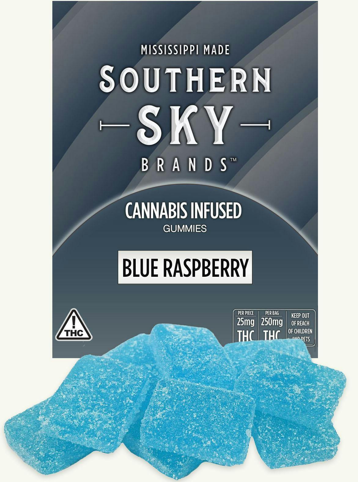 Southern Sky Brands Blue Raspberry | Gummies 250mg - Star Buds ...