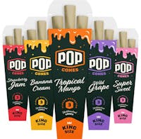 Product POP Cones | Unbleached Assorted Flavors | 3pc | King Size