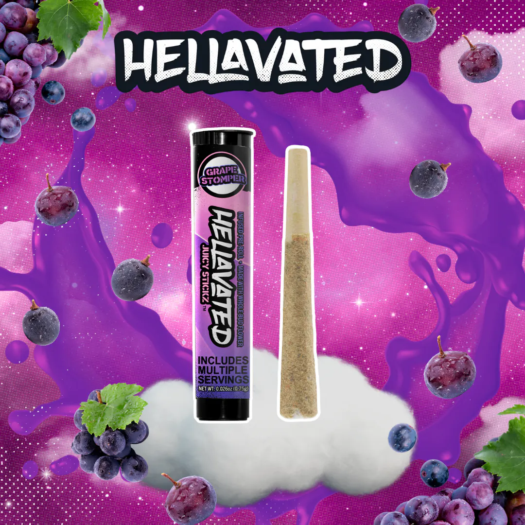 Grape Stomper Infused Pre-Roll | 0.75g - Juicy Stickz at
