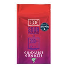 Sour Strawberry Indica 200mg gummies - Dixie | KC Cannabis Co. - Lake  Lotawana