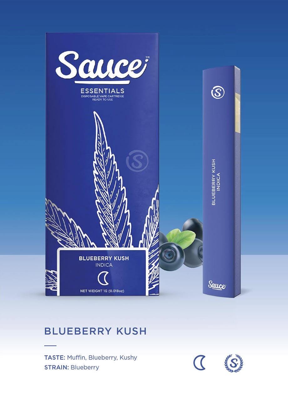 Sauce - 1g Disposable - Blueberry Kush