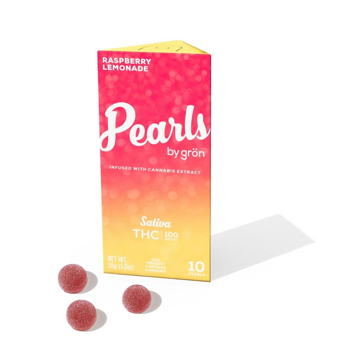Raspberry Lemonade - Pearls 200MG Sativa by Grön – Edibles at Gatsby Cannabis