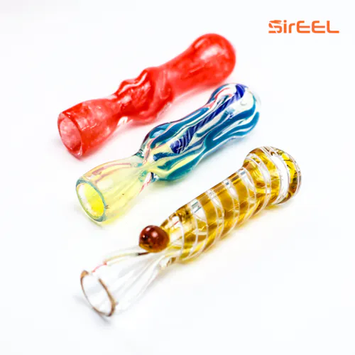 SirEEL | 3′ Glass Chillums | Assorted Colors-1