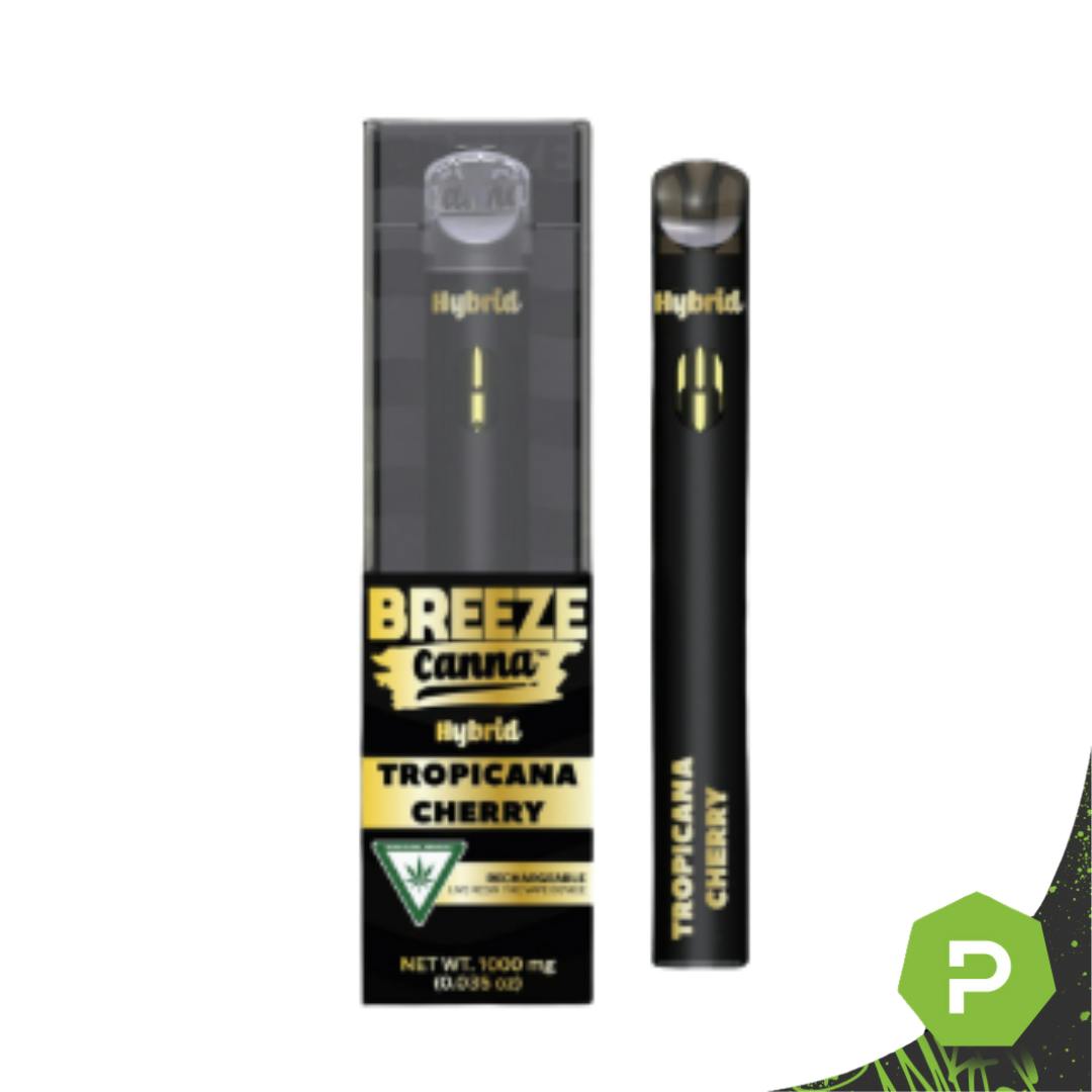 cherry breeze vape Canna Tropicana - Hybrid Live Resin 1g PLUS Device Truly Bar Elf Blue Pro Flavor:Blueberry Bubblegum (Hybrid)
