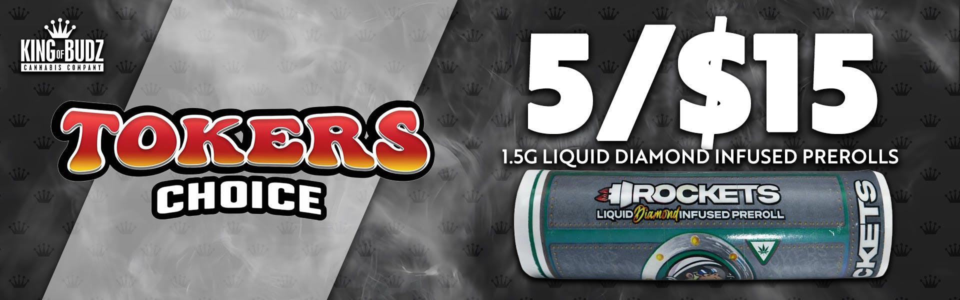 Tokers Choice - 1.5g Liquid Diamond Infused Rocket - 5/$15
