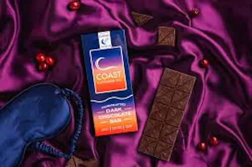 Dark Chocolate Cranberry (SLEEP) Chocolate Bar 1:1:1 (CBN:THC:CBD) – Coast Cannabis-1