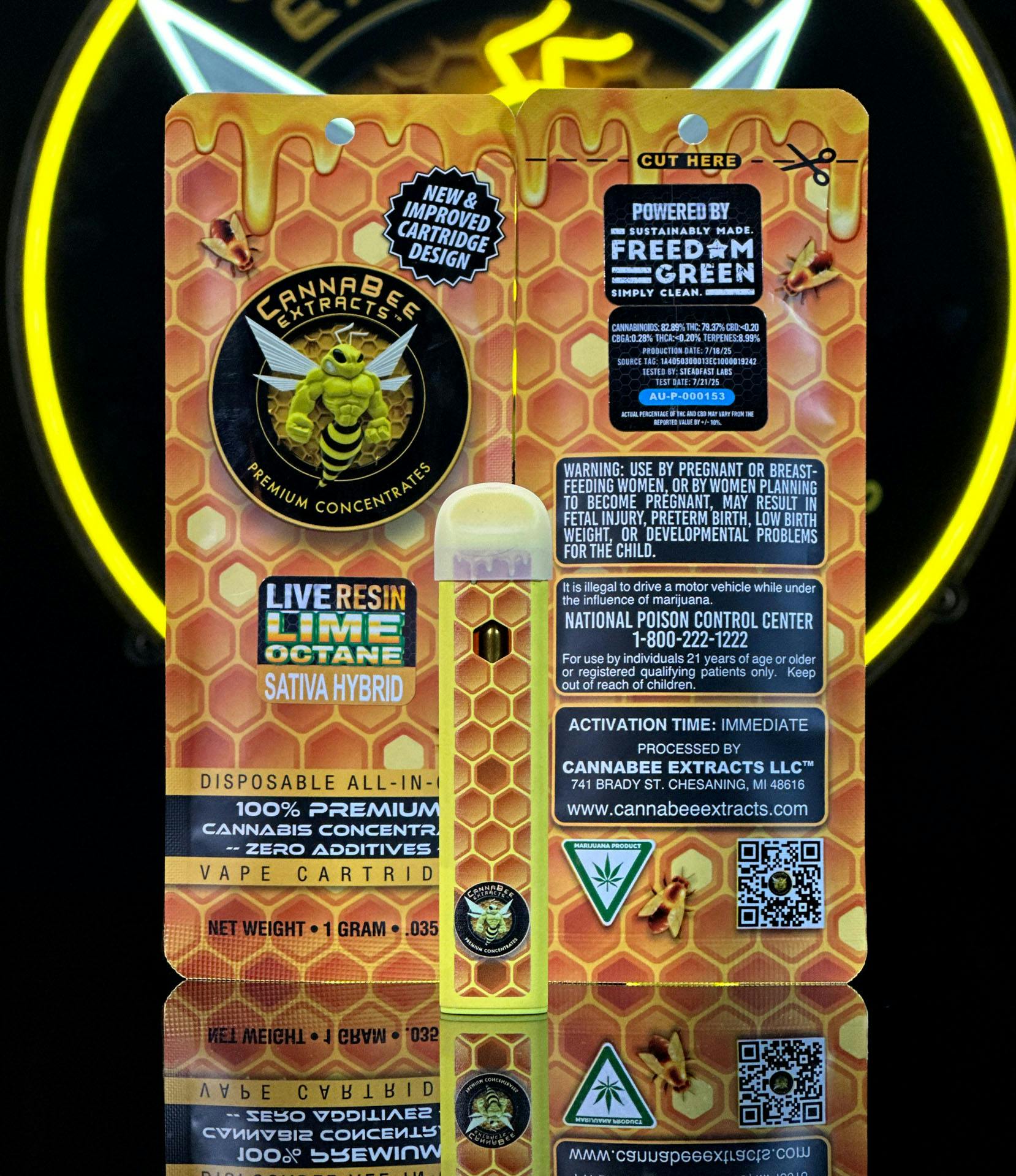 Product: Canna Bee | Lime Octane | Live Resin Disposable Sativa