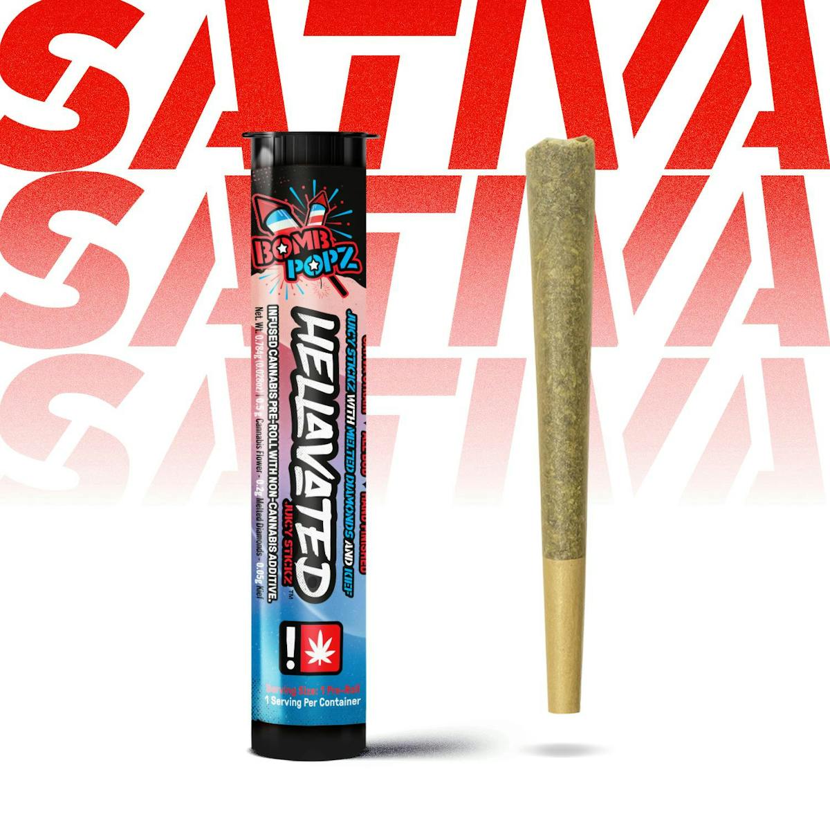 Photo of Hellavated Bomb Popz 0.75g Juicy Stickz Infused Preroll